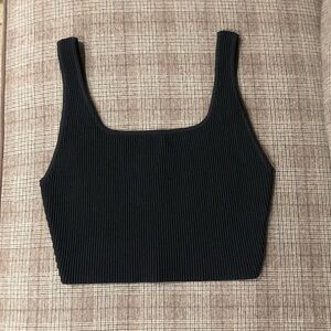 Aritzia Babaton Sculpt Knit Squareneck Cropped Tank